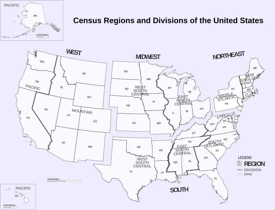 US States by Divisions